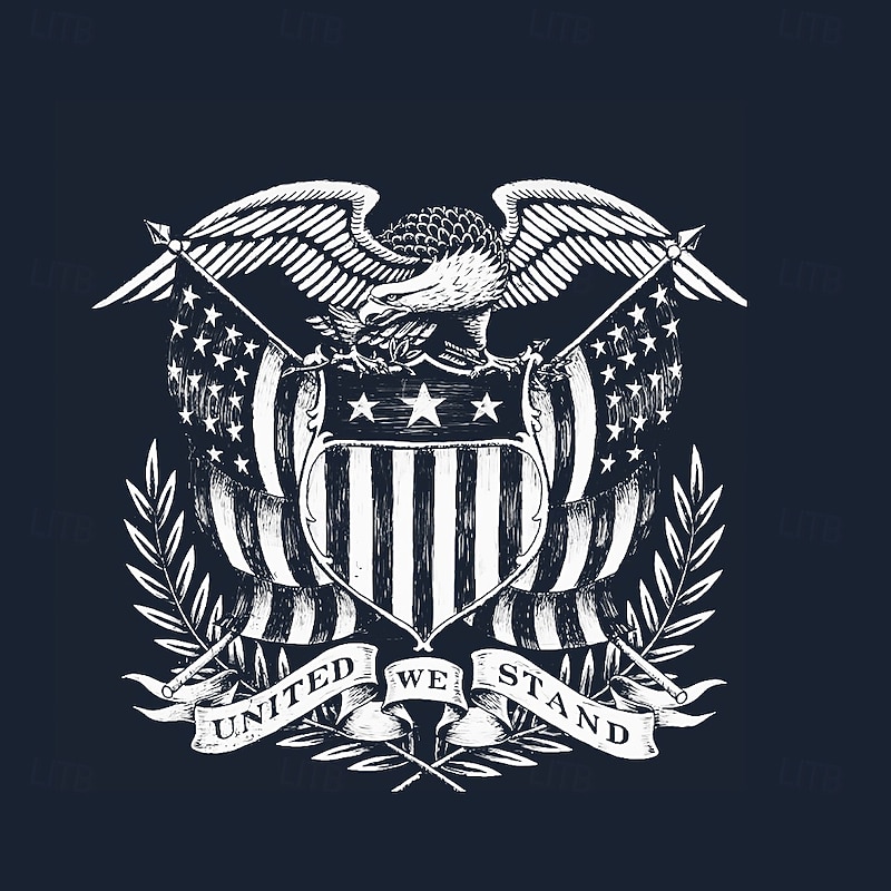 Men's Eagle Backprint Sweatshirt Fashion Daily Crew Neck Home Sports Outdoor Streetwear Black Blue Crewneck 3D All Seasons Designer4