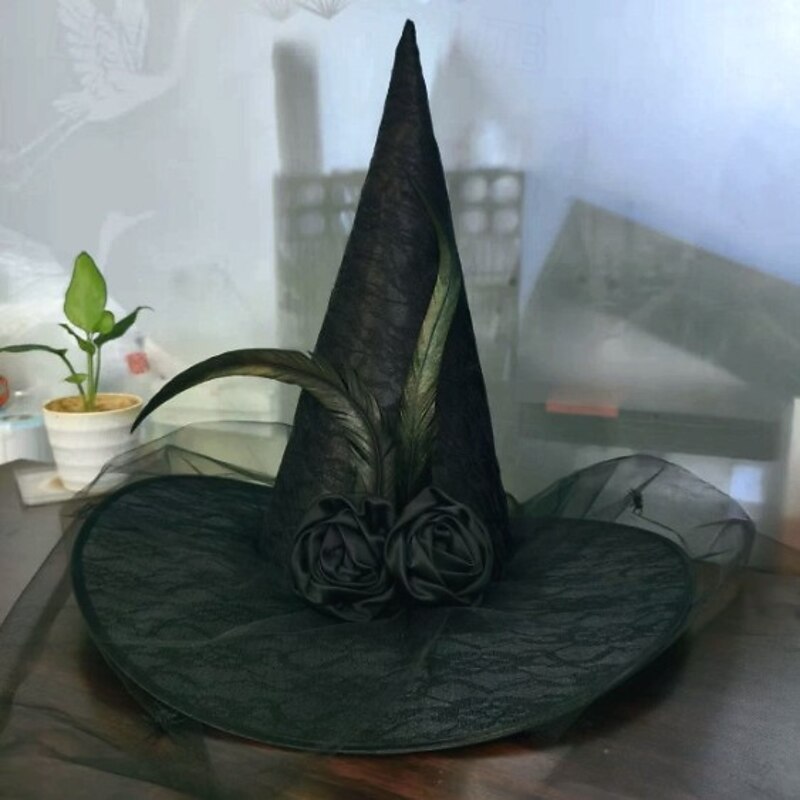 Witch Halloween Hat Adults' Women's Halloween Carnival Performance Party Easy Halloween Costumes Dress Up2