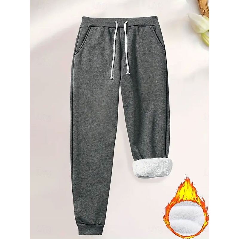 Women's Sweatpants Fleece Pants Down Pants Vacation Vintage Ethnic Style Full Length High Waist Graphic Plain Drawstring Micro-elastic Outdoor Home Daily Dark Pink Black Pink Red Summer Spring Fall4