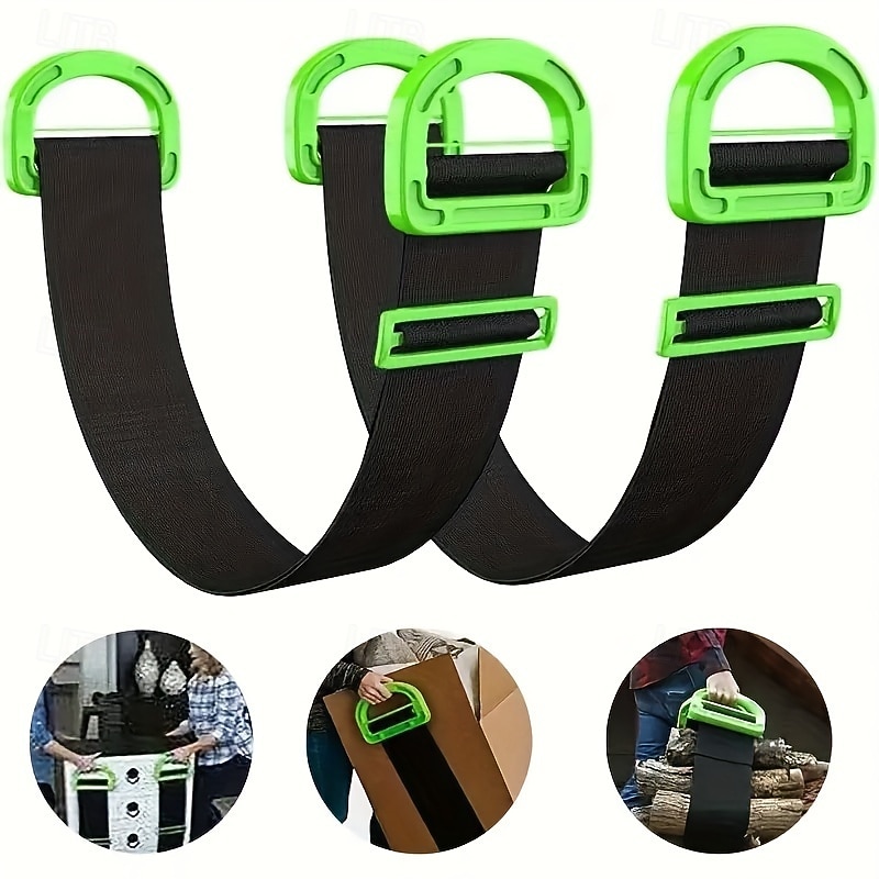 1pc Durable Adjustable Moving Straps for Furniture, Appliances, Heavy Objects with Ergonomic Handles, Load-Bearing Fabric and Plastic Carrying Belt2