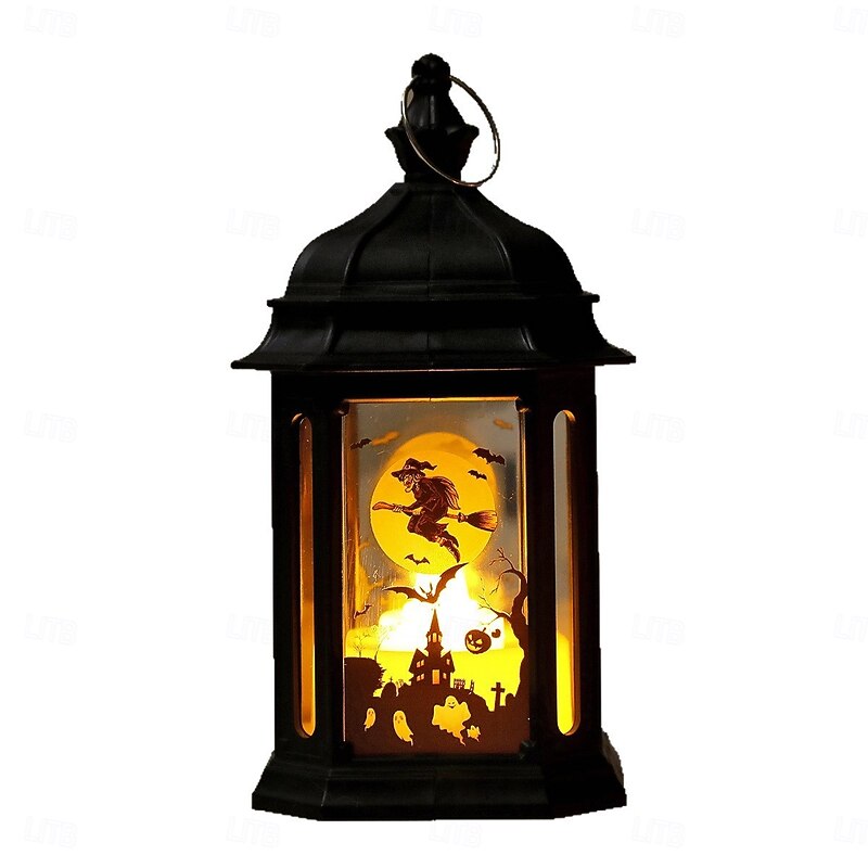 1 Pc 14.5 * 7.1CM Halloween handheld light LED electronic candle light indoor and outdoor gathering restaurant holiday atmosphere decoration light AG13 * 10 battery4
