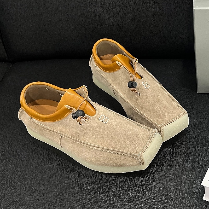 Men's Suede Moccasin Slip-On Shoes Comfortable Soft Sole Casual Outdoor Walking Footwear2