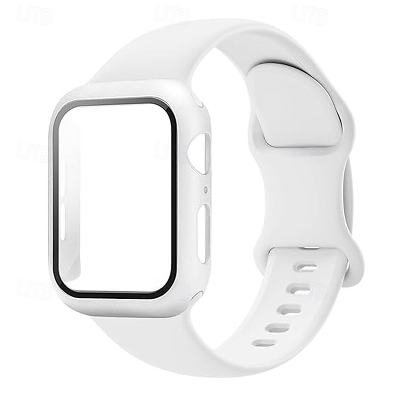 Sport Band Modern Buckle Compatible with Apple Watch band 38mm 40mm 41mm 42mm 44mm 45mm 49mm with Case Women Men Shockproof Silicone Strap Replacement Wristband for iwatch Ultra 2 Series 9 8 7 SE 6 53