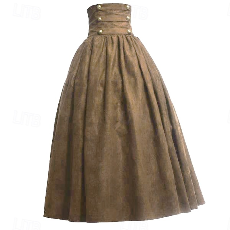 Retro Vintage Medieval Renaissance Skirt Viking Elven Fancy Dress Women's Celtic Pirate Fantasy Halloween Carnival Masquerade LARP Ren Faire Adults Skirt4