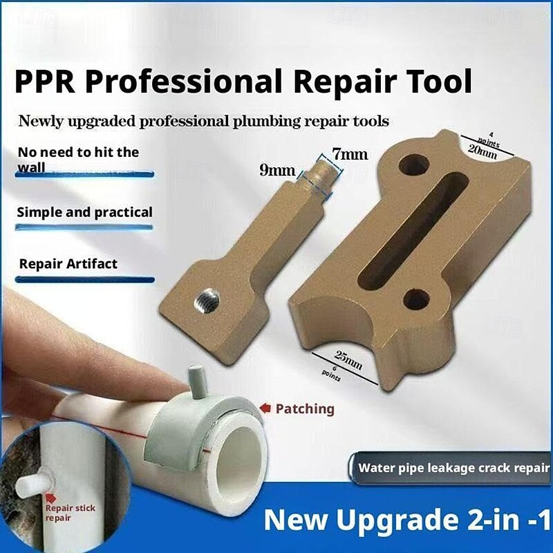 Water Pipe Repair Tool Kit 20-25mm PPR Pipe Welding Head Plastic Water Pipe Welder Hot Melt Tools for Pipe Fusion Machine Plumbing Leak Kit for Metal and PVC Pipes4