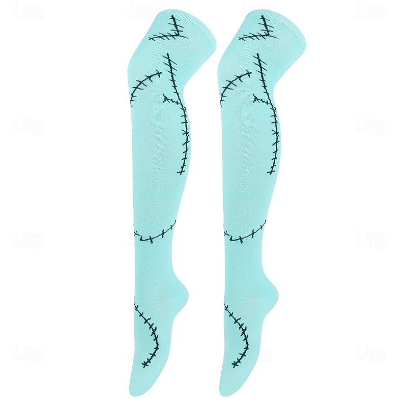 Sally Halloween Gloves Accessories Set Socks The Nightmare Before Christmas Horror Scary Costume Adults' Women's Halloween Carnival Performance Party Easy Halloween Costumes Dress Up3