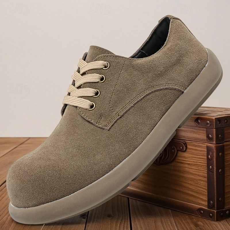 Men's Casual Canvas Lace-Up Sneakers Lightweight Comfort Shoes for Daily Wear and Travel