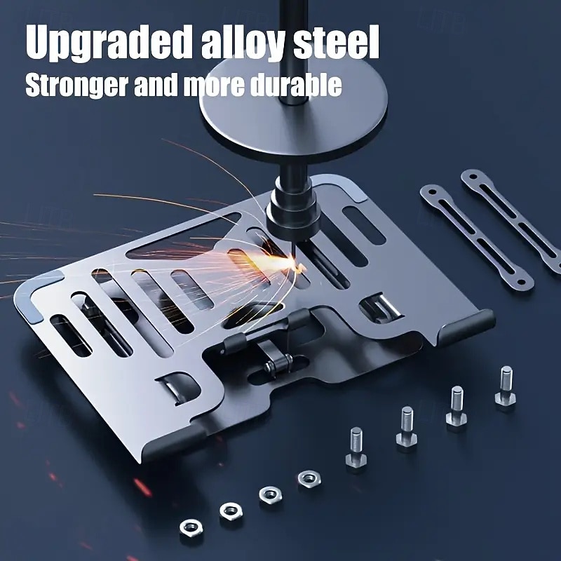 2-in-1 Adjustable Carbon Steel Mobile Phone & Laptop Stand With Tablet Holder - Foldable Design 180 Height Adjustment Suitable For Computers Tablets And Smartphones3
