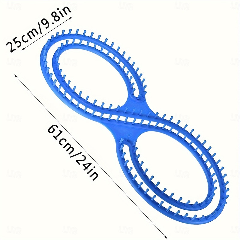 1 Set Deluxe Knitting Loom Kit - Create Beautiful Hats, Scarves, Shawls, Sweaters, Socks, and Blankets with Ease - DIY Yarn Craft Kit with Hooks, Available in Pink and Blue Colors3