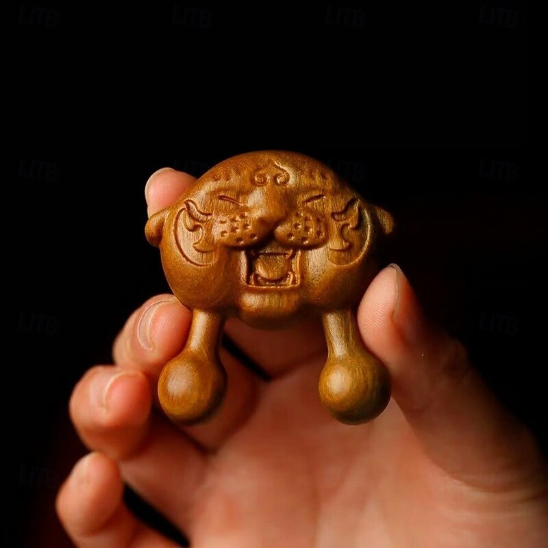 Sandalwood Natural Facial Massager Snail Eye Acupressure Meridian Tool Tiger Deer Zodiac Point Massage Stick For Face Nose Eye Skin Care Relaxation Therapy Home Spa2
