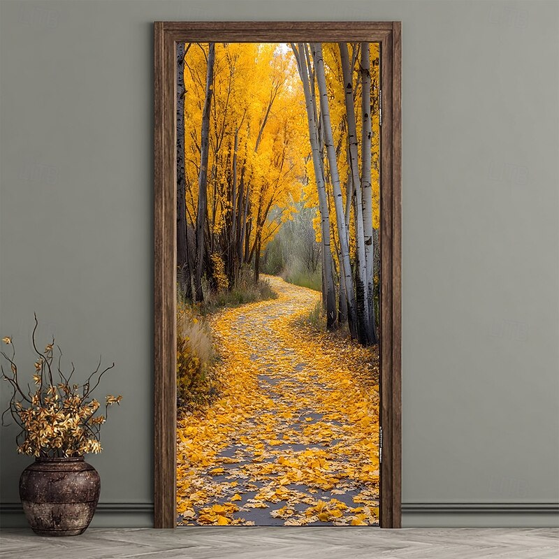 Door Cover Outdoor Banners Forest Aesthetic Bedroom Living Room Front Door Home Decor