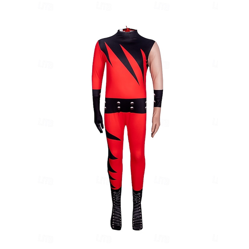 Wrestler Cosplay Costume Halloween Children's Jumpsuit Cosplay Costume Kane3