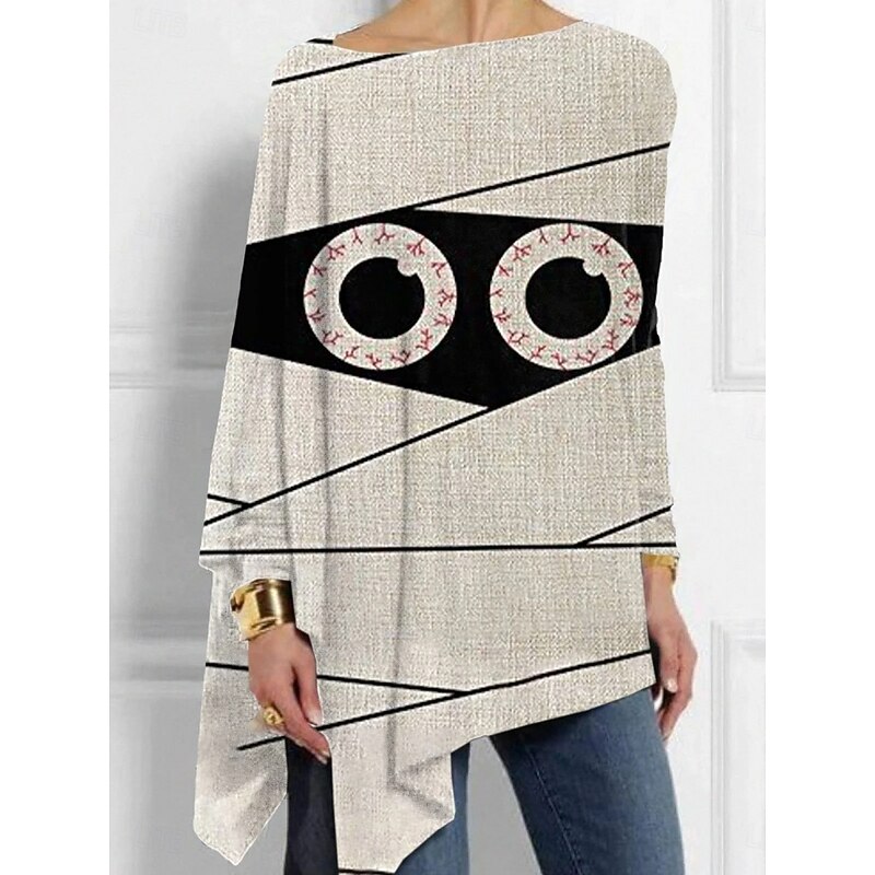 Women's T Shirt Graphic Fashion Modern Short Sleeve Crew Neck Regular Tops Daily Print Khaki Summer