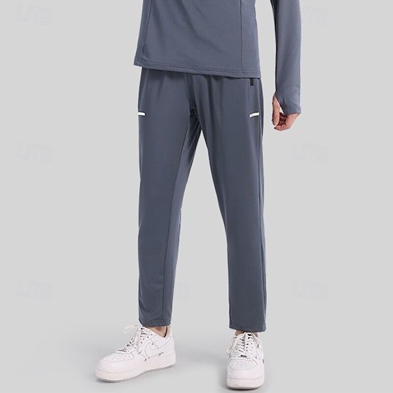 Men's Workout Pants sport pants High Waist Bottoms Athleisure Gym Workout Quick Dry Breathable Basketball Running Yoga Regular Fit Sportswear Activewear Solid Colored Black Grey2