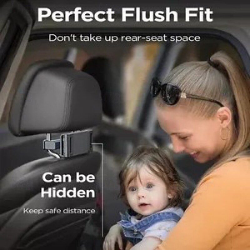 Headrest Tablet Mount Universal Lazy Holder Car Mount Stand for Mobile Phones and Tablets Portable Backseat Headrest Mounting Device Travel Entertainment Accessory3