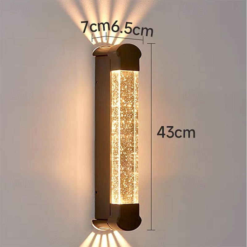 LED Outdoor Wall Light Acrylic Outdoor IP65 Waterproof Garden Wall Washer Light, Balcony Decorative Wall Sconce2