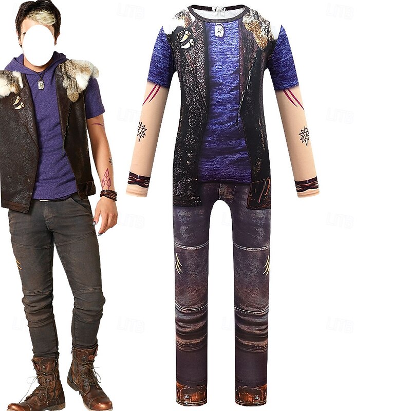 Zombie School Lord Zedd Zentai Suits Costume Movie Cosplay Costume Movie Cosplay for Men's Boys' Kid's Adults' Halloween Masquerade Performance Halloween2