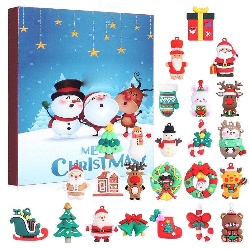 Christmas Advent Calendar 2025 Mystery Box with 24 pcs Classic Doll Figures Ornaments for Kids Adult Teens Xmas Countdown Calendar Christmas Surprise Gifts2