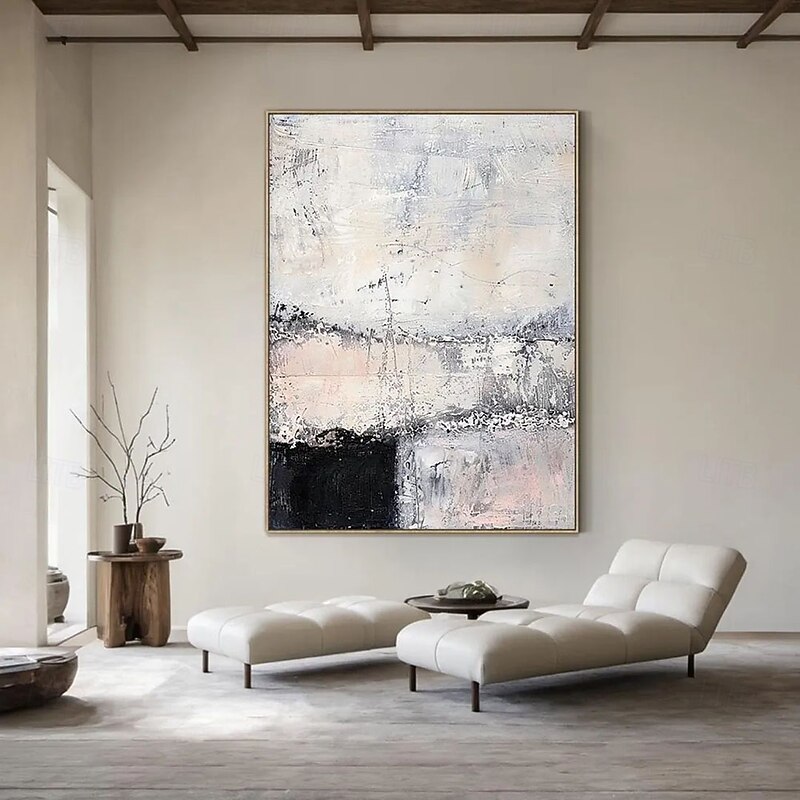 Handmade 3D Abstract Oil Painting Abstract Composition with Vibrant Colors Rich Textures Impasto Technique Layered Brushstrokes for Modern Home Decor2