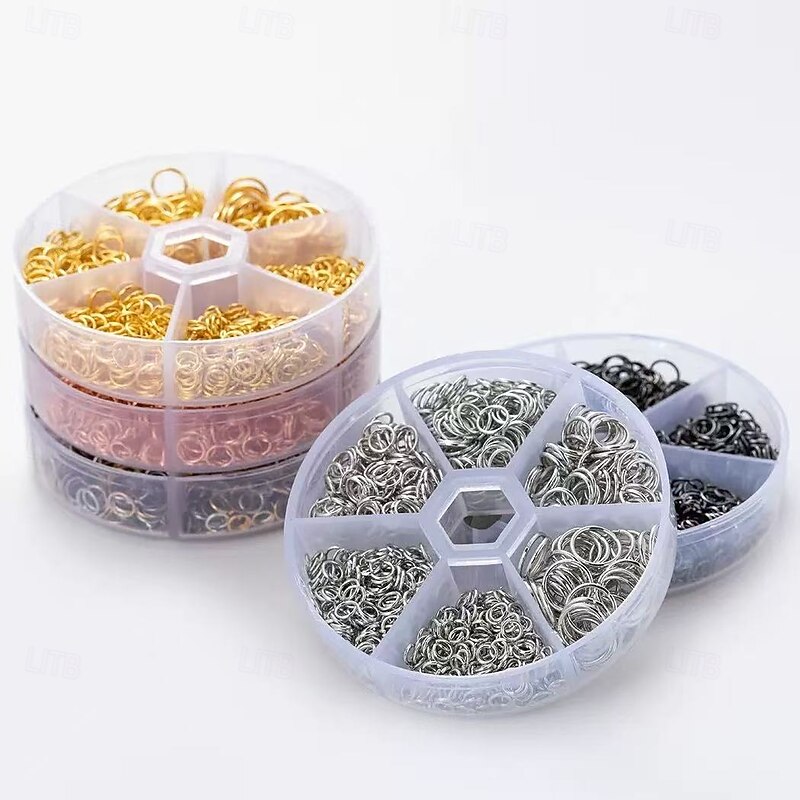 960PCS O-Ring Jump Rings Connectors – Metal Open Rings for DIY Jewelry Making, Bracelets, Earrings & Necklaces2