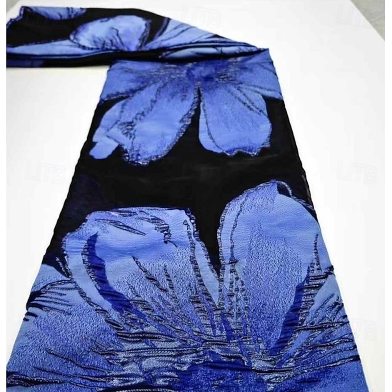 A-Line Mother of the Bride Evening Gown Elegant Dress Formal Wedding Floor Length Half Sleeve Shirt Collar Pocket Nylon with Floral Print Bow(s)2