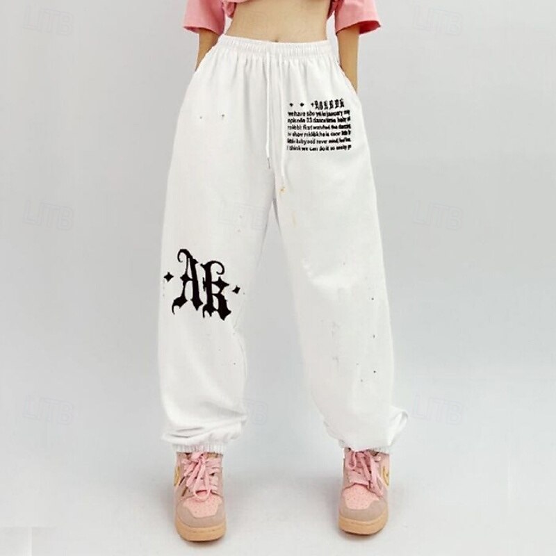 Women's Wide Leg Pants Sport  Sweatpants Sports Lounge Pants Pocket High Waist Bottoms Athleisure Gym Workout Fall Fashion Outdoor Sports Running Loose Fit Sportswear Activewear Black White2