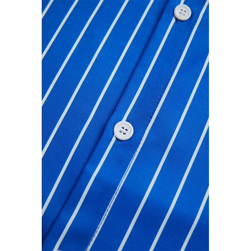 Men's Shirt Button Up Shirt Casual Shirt Summer Shirt Pink Blue Green Long Sleeve Stripes Lapel Hawaiian Holiday Button-Down Clothing Apparel Fashion Casual Comfortable4