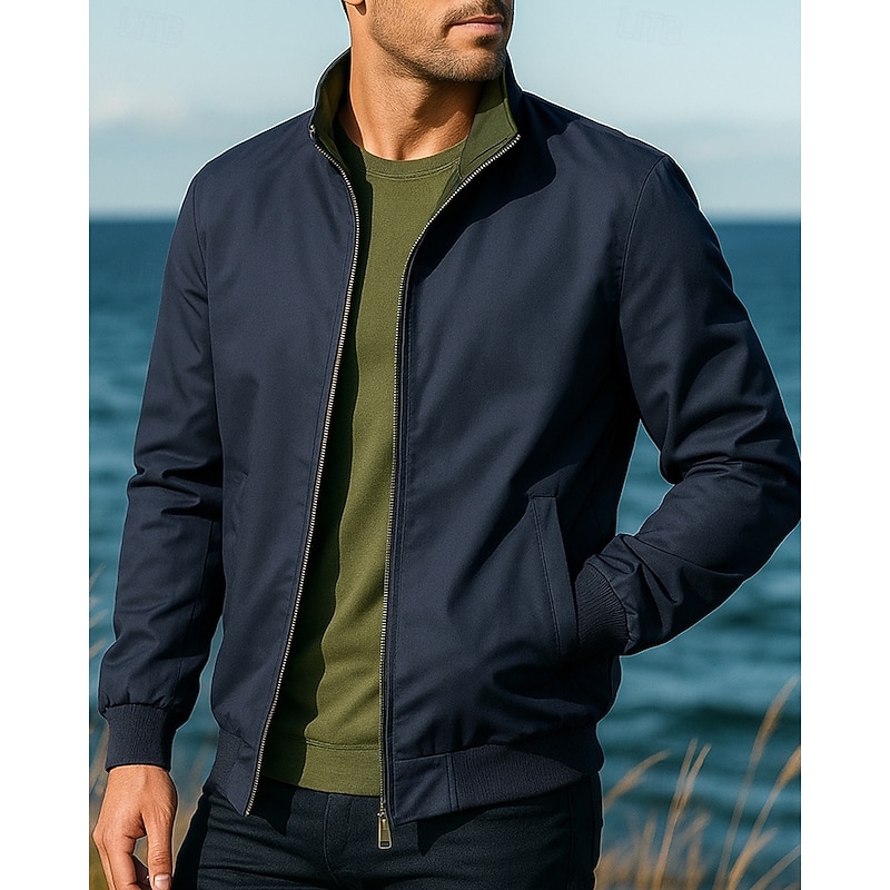 Men's Casual Jackets Hiking Jacket Outdoor Waterproof Windproof Hiking Outfits Hiking Clothes Autumn / Fall Top Camping / Hiking / Caving Running Solid Color Black Army Green Khaki2