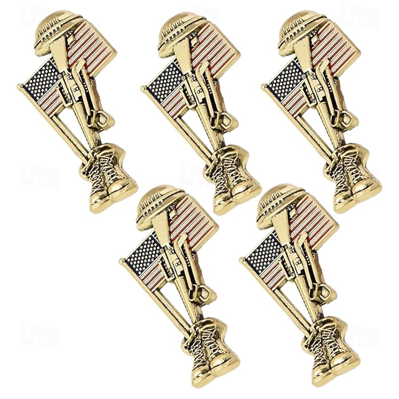 3 Pack Handmade Soldier Memorial Pin, American Poppy Flower Brooch, Remembrance Day Lapel Badge, Fashion Enamel Brooch Inspired by Kate Princess Style3