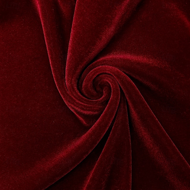 Red Black Blue Velvet A-Line Evening Gown Elegant Dress Formal Fall Wedding Floor Length Long Sleeve V Neck Pocket with Slit Pocket 20253