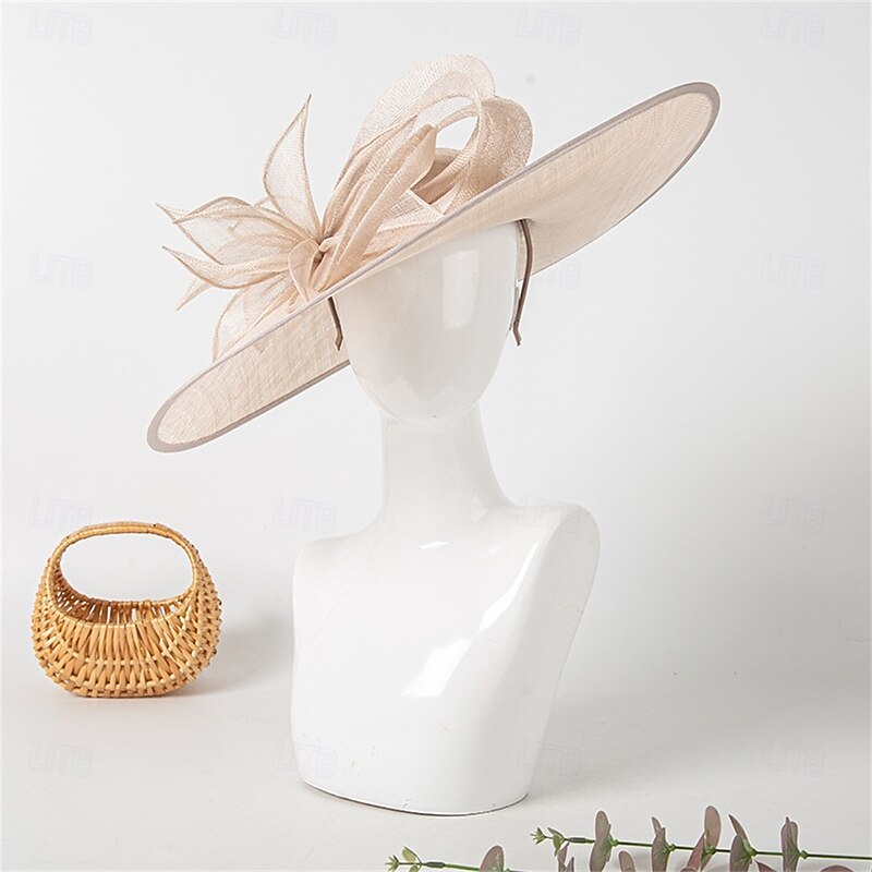 Hats Sinamay Sun Hat Wedding Holiday Tea Party Horse Race Cocktail Elegant Vintage Sun Protection With Cap Floral Headpiece Headwear2