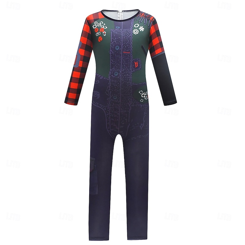 Zombie School Lord Zedd Zentai Suits Costume Movie Cosplay Costume Movie Cosplay for Boys' Girls' Kid's Halloween Masquerade Performance Halloween2