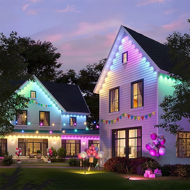 Outdoor Lights, RGB, Smart LED Eaves Lights with Remote Control, IP67 Waterproof,for Christmas and All Holiday Decor,Daily and Accent Lighting,House Roof and Garden Lighting3