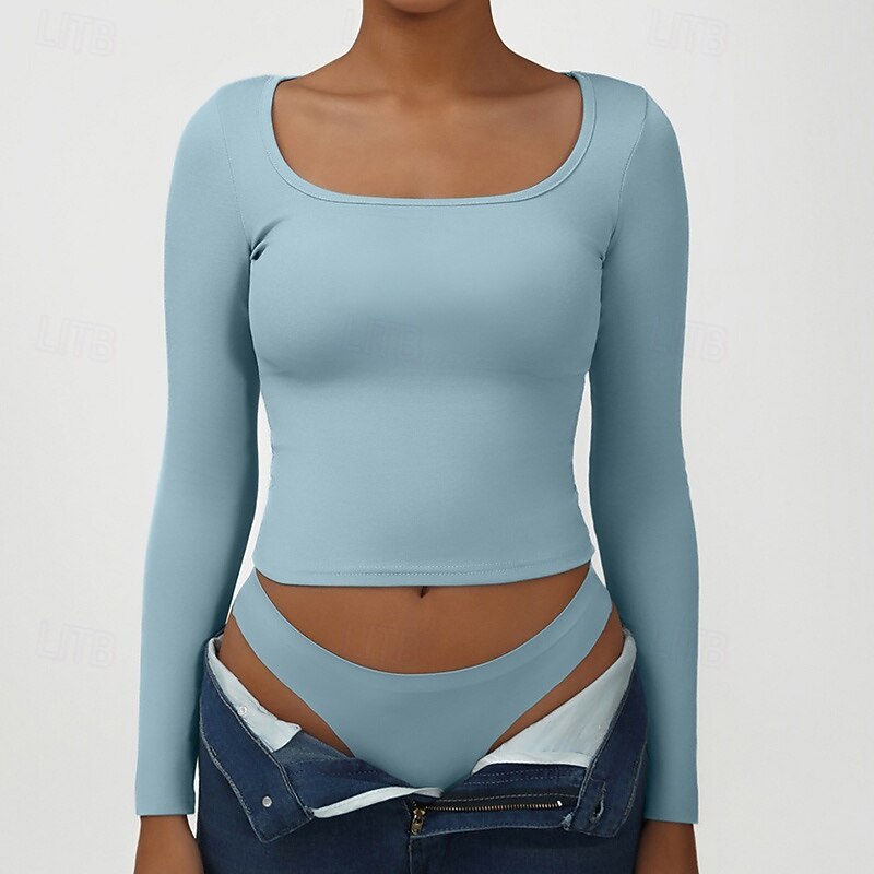 Women's Solid Colored Tennis Shirt Stylish Moisture Wicking Breathable Tennis Pickleball Running Shirt Black Pink Blue Tennis Clothing4