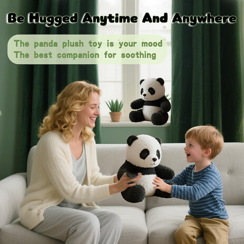 11.8inch Panda Plush Emotional Healing on Demand Realistic Panda Plush For Emotional Support  Panda Plush with Ultra-Soft Fur The Comfort Hug You Have3