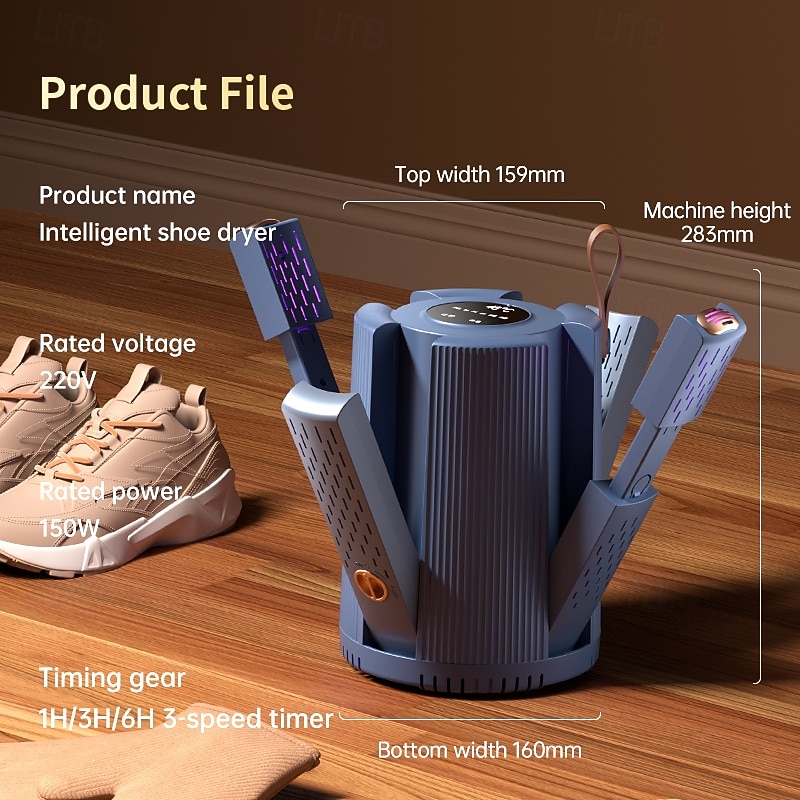 Intelligent Timer Shoe Dryer Household Foldable Shoe Warmer 2 pairs Shoes Dry Constant Temperature Boot Dryer UV Sterilization4