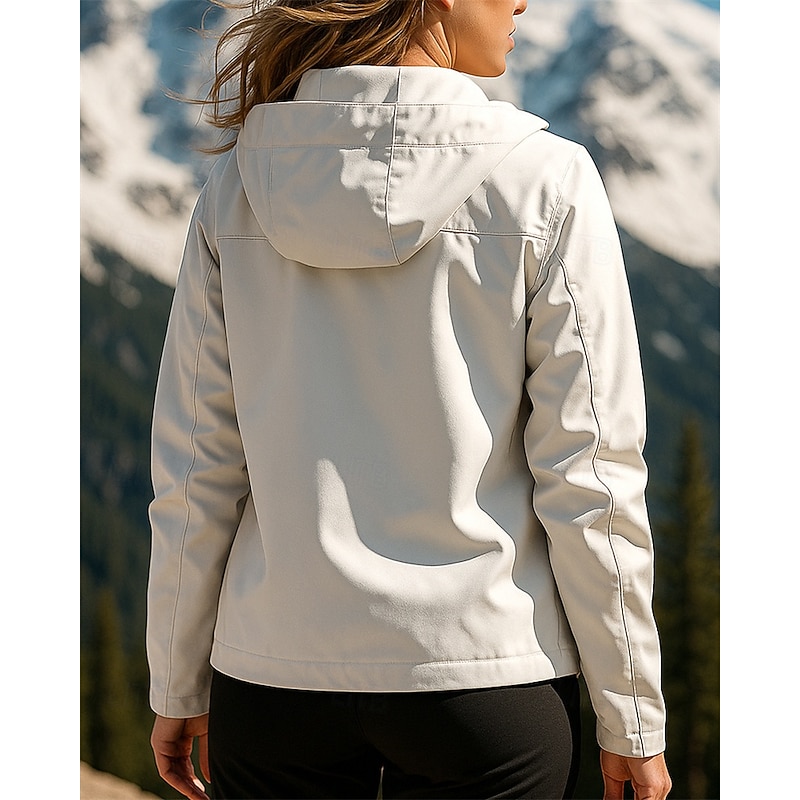 Women's Softshell Jacket Hiking Jacket Hardshell Jacket Outdoor Waterproof Windproof Hiking Outfits Hiking Clothes Spring Autumn / Fall Jacket Hunting Fishing Climbing Solid Color Black Pink Blue2