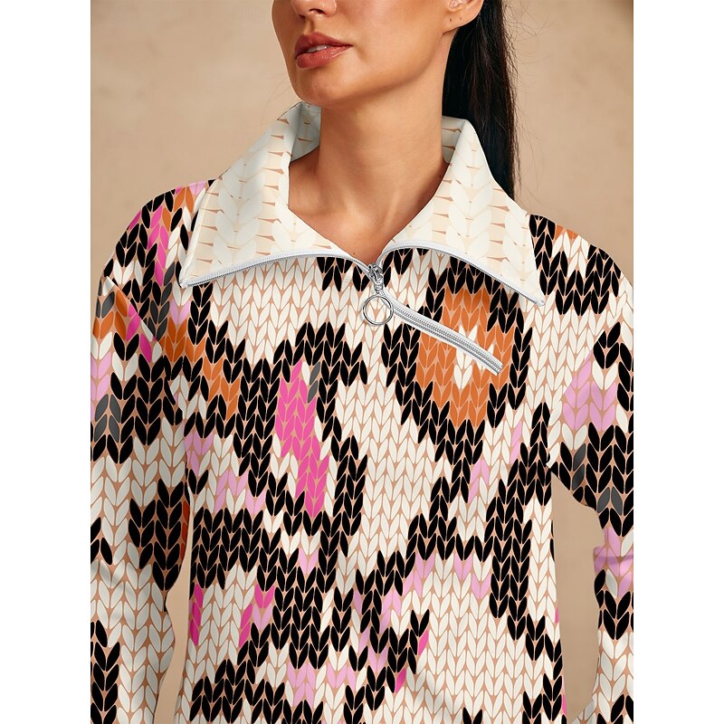 Women's Golf Pullover Sweatshirt Pink Long Sleeve Top Ladies Golf Attire Clothes Outfits Wear Apparel3