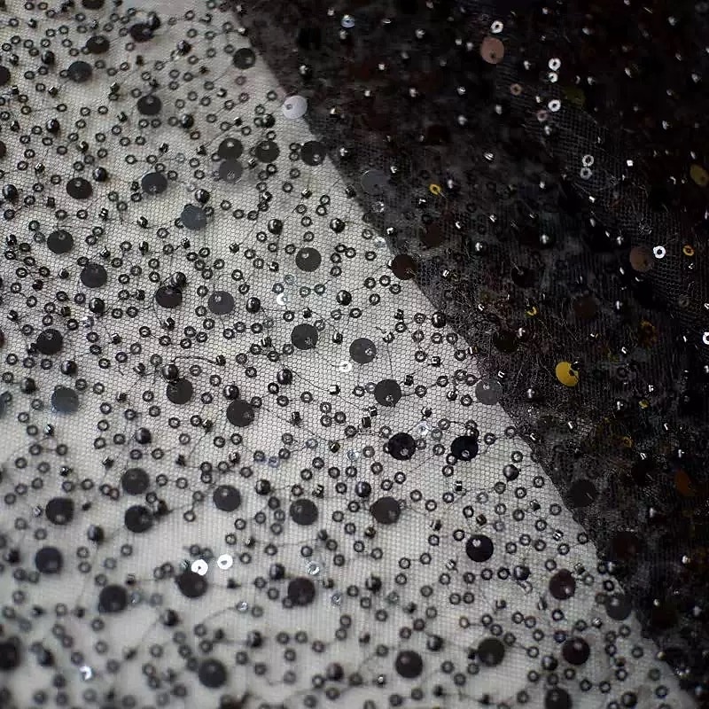 Black Sequined A-Line Evening Gown Elegant Dress Carnival Formal Floor Length Long Sleeve Illusion Neck Detachable Satin with Glitter 20252