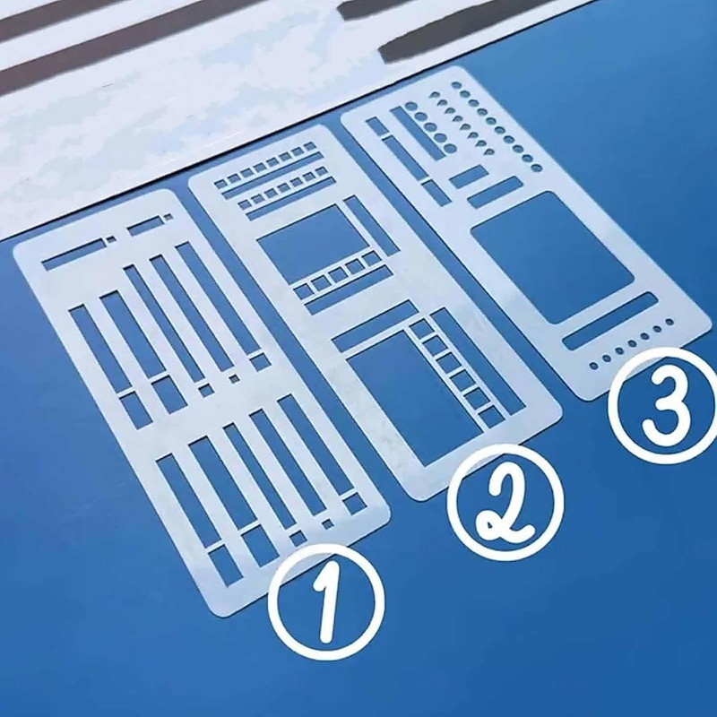 Handmade Flexible Record Template Planner Stencil Set Compatible with Coils Discs and Rings Ideal for Organizing Notes & Tasks, Journaling Essentials3