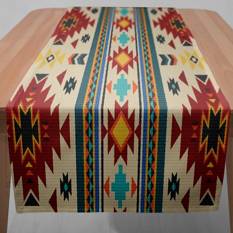 Colorful Checkered Table Runner - Digital Printed Rectangular Tablecloth 33x180cm for Restaurant Banquet & Home Dining Decor4