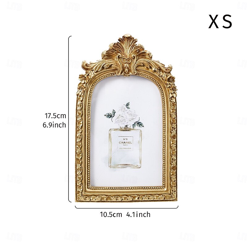 Vintage Gold Arch Lace Decorative Photo Frame – Includes One Random Insert, Ideal for Photo Display & Home Decor2