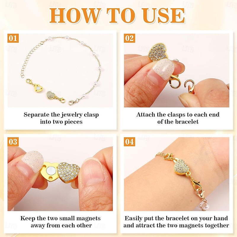 24 Pcs  Magnetic Necklace Clasps and Closures 6 Styles, Round, Cylindrical, Tubular Jewelry Magnetic Clasp Connector Locking Magnetic Clasp Bracelet Extender for Jewelry Making2