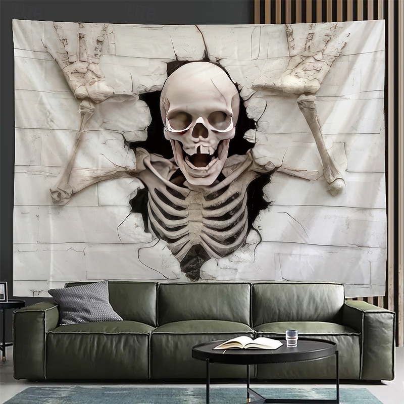 Halloween Tapestry Banners Wall Hangings Skeleton Mystic Party Living Room Shooting Backgrounds Home Decor