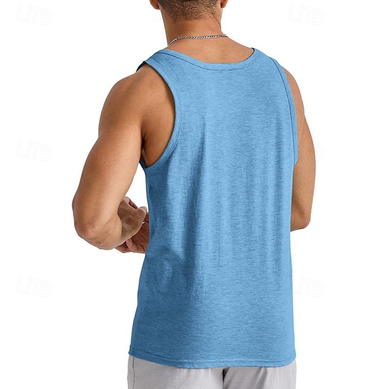 Men's Tank Top Vest Top Undershirt Sleeveless Shirt Sleeveless Crew Neck Summer Plain Fashion Designer Basic Classic Vacation Street Going out Black White Navy Blue Top Tee for Men2