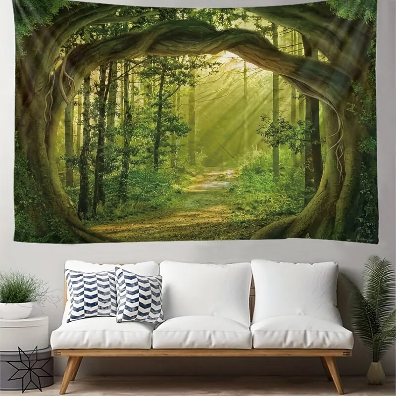 Tapestry Banners Wall Hangings Forest 3D Bedroom Living Room Dorm Home Decor2