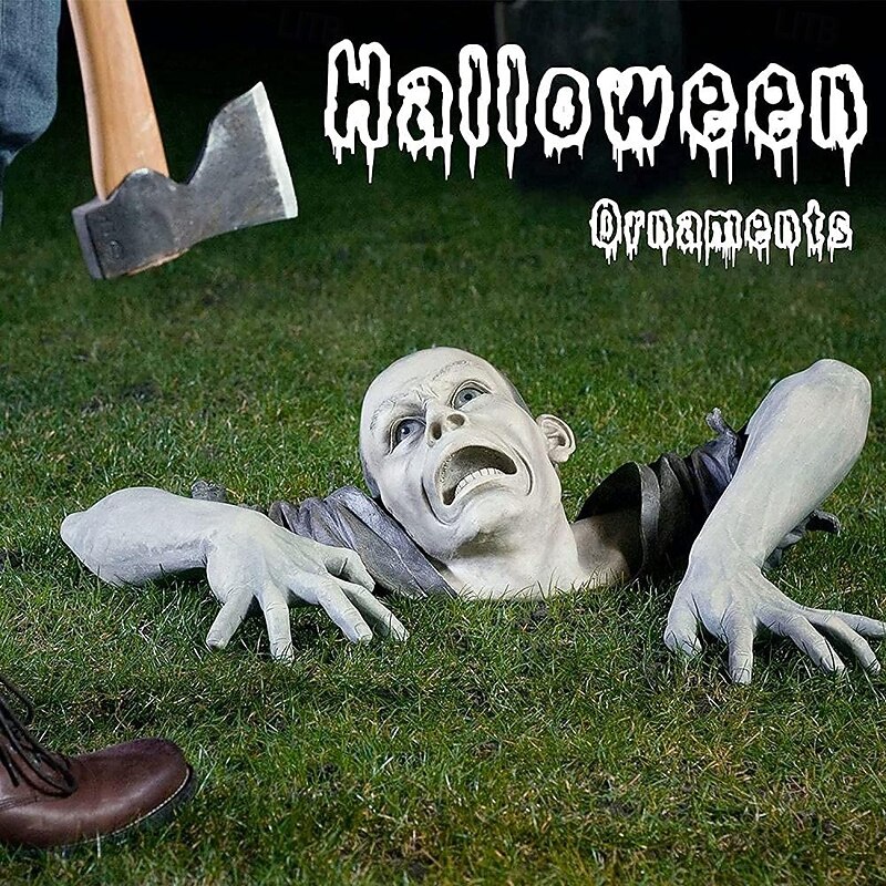 Breaking The Ground Zombie Outdoor Halloween Decoration Zombie Garden Statue Zombie Garden Decoration Halloween Props Funny Resin Sculpture Haunted House Decorations Outdoor Halloween Decorations3