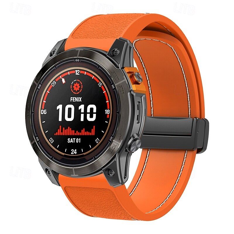 Watch Band for Garmin Fenix 8 47mm 51mm 7X 6 6X Pro Epix Pro Instinct 2X Approach S70 S62 S60 Forerunner 955 945 Epix Marq Descent Quatix 22mm 26mm Stainless Steel Silicone Replacement  Strap Quick4
