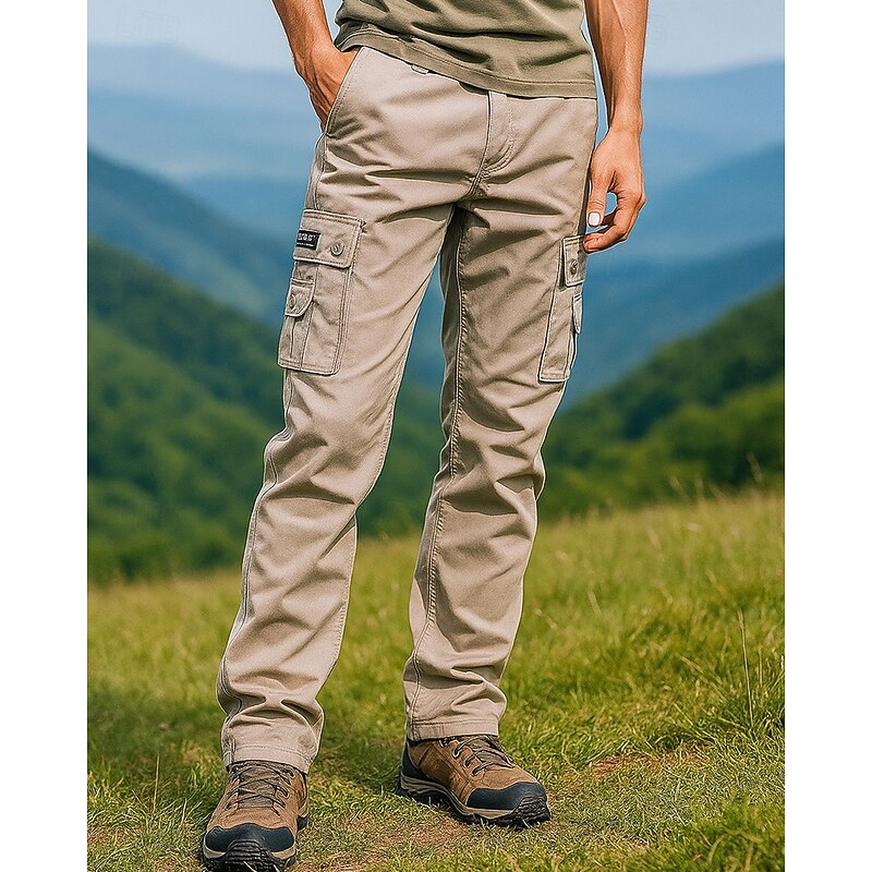 Men's Cargo Pants Hiking Pants Trousers Outdoor Regular Fit Windproof Bottoms Pocket Black Blue Camping / Hiking Running S M L XL XXL3