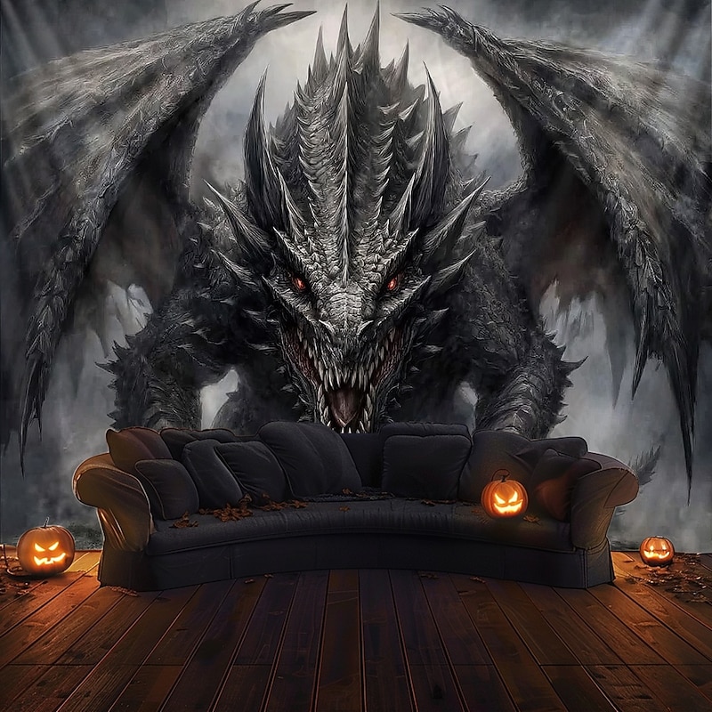 Tapestry Banners Wall Hangings Dragon 3D Print Animal Fantasy Party Dorm Shooting Backgrounds Home Decor4